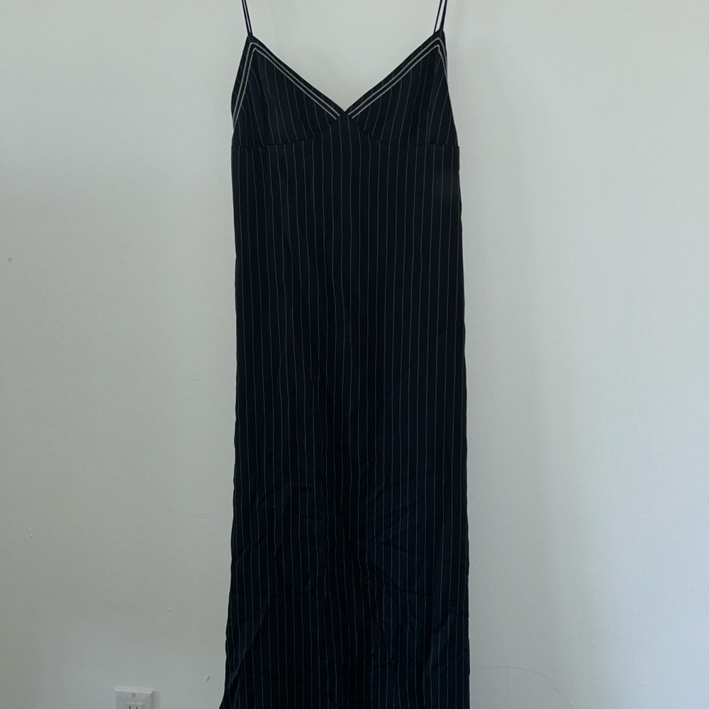 Zara B&W Pinstripe Maxi Dress